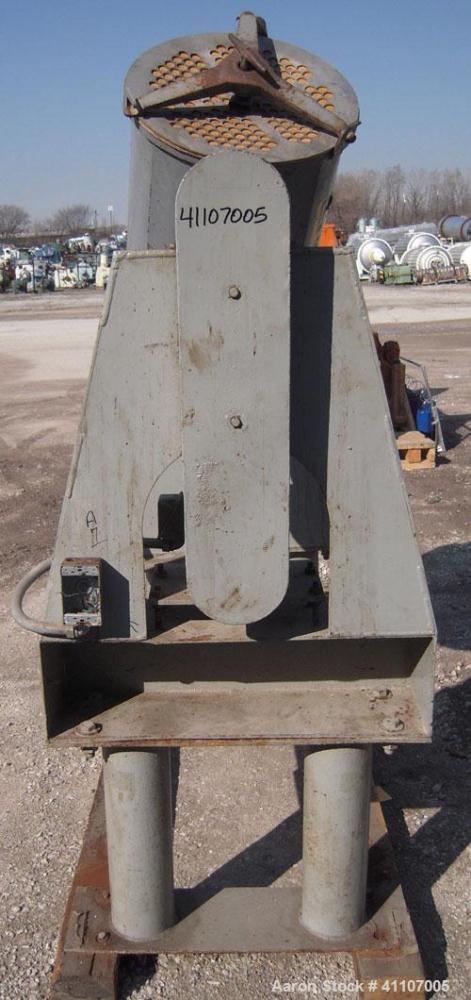 Used Patterson Kelley Twin Shell Blender, 3 Cubic Foot Capacity, 304 Stainless Steel.  Maximum material density 60 pounds a cubic foot. (2) 16" diameter charge ports with quick release covers. Shell ...