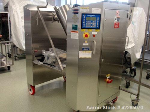 Used Patterson Kelley Twin Shell Blender, 1 Cubic Foot. Stainless steel construction, standard access ports with covers, with 2 HP 330/575 volt 60 hz shell motor, 5 HP 575 volt 60 hz intensifier bar ...