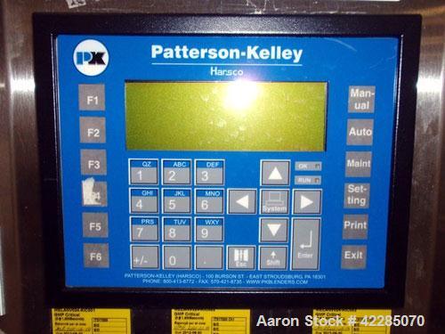 Used Patterson Kelley Twin Shell Blender, 1 Cubic Foot. Stainless steel construction, standard access ports with covers, with 2 HP 330/575 volt 60 hz shell motor, 5 HP 575 volt 60 hz intensifier bar ...