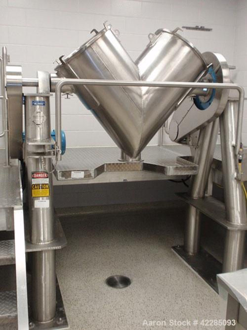 Used Stainless Steel Patterson Kelley Twin Shell Blender, 5 Cubic Feet
