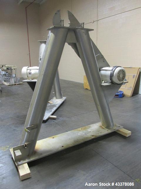 Used Patterson-Kelley twin shell blender, 150 cu. Ft, stainless steel construction, rated 50 lbs/cu. ft. max material density, with high speed bar, approx. 15 hp XP variable speed drive, with stainle...