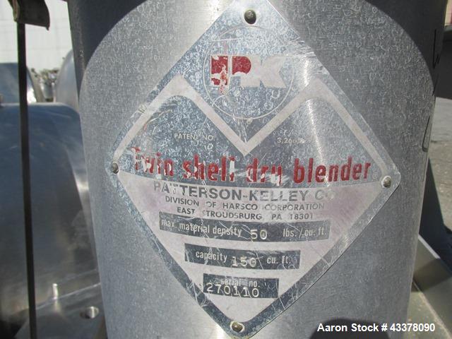 Used Patterson-Kelley Twin Shell Blender, 150 Cubic Feet.