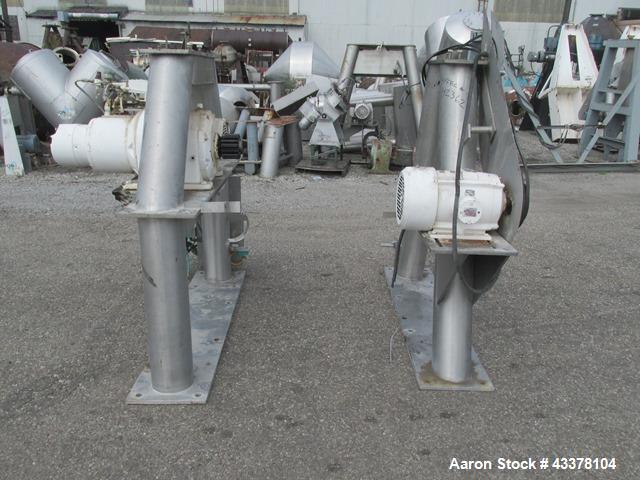 Used Patterson-Kelley 75 Cubic Feet Twin Shell Blender. Stainless steel construction, rated for 50 pounds a cubic foot maximum material density, provision for high speed bar less bar and internals dr...