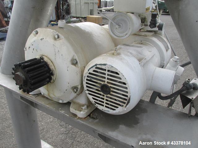 Used Patterson-Kelley 75 Cubic Feet Twin Shell Blender. Stainless steel construction, rated for 50 pounds a cubic foot maximum material density, provision for high speed bar less bar and internals dr...