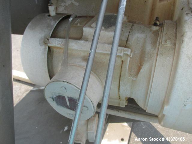Used Patterson-Kelley 50 Cubic Feet Twin Shell Blender. Stainless steel construction, rated for 50 pounds per cubic foot maximum material density, 5 hp variable speed shell motor drive, provision for...