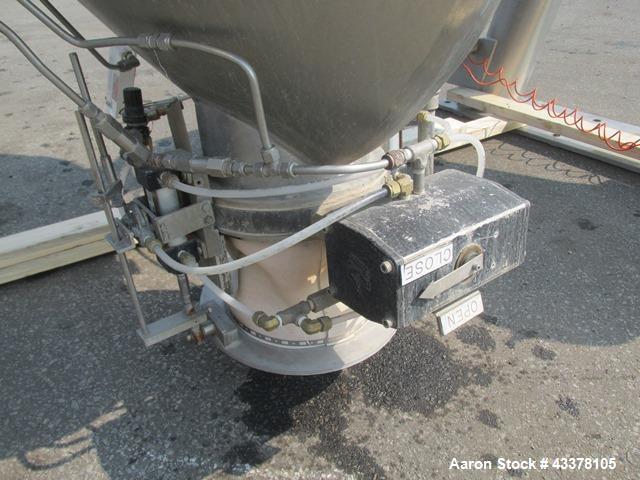 Used Patterson-Kelley 50 Cubic Feet Twin Shell Blender. Stainless steel construction, rated for 50 pounds per cubic foot maximum material density, 5 hp variable speed shell motor drive, provision for...