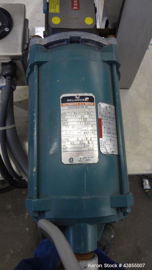 Used Patterson Kelley Twin Shell Liquid Solids Blender, 0.26 Cubic Feet Capacity (8 Quart), 304 Stainless Steel. 140 Pounds per cubic foot maximum material density. 2) 7” Diameter charge ports with q...