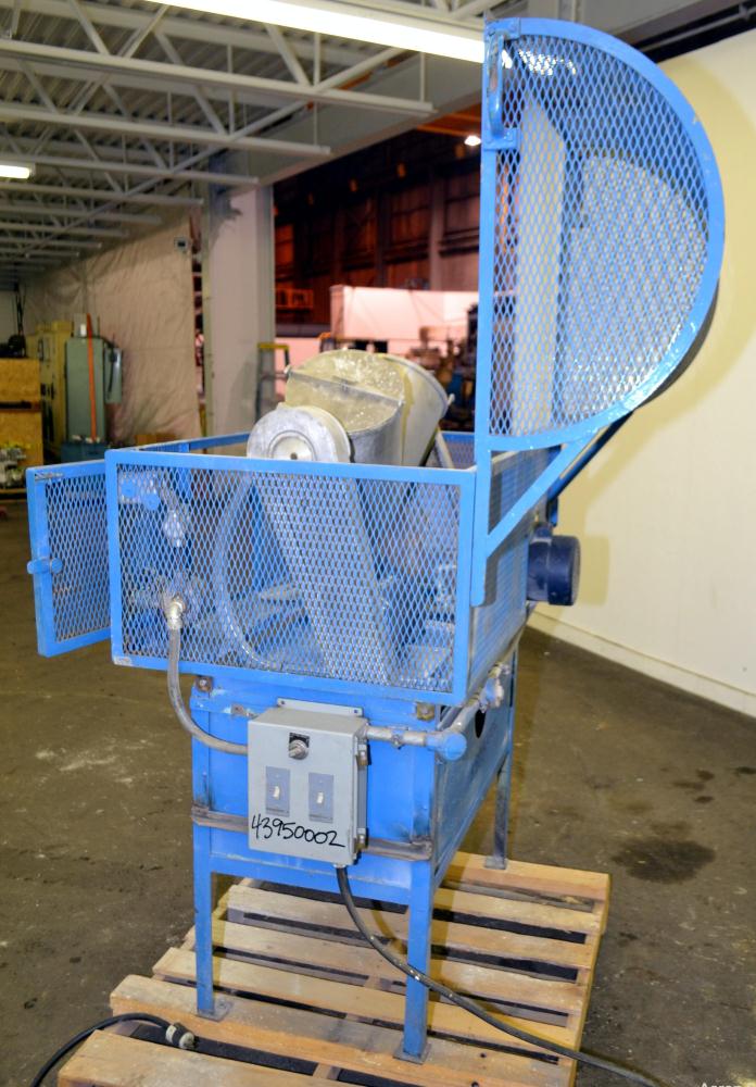 Used Patterson-Kelley Twin Shell Liquid Solids Blender, 0.52 Cubic Foot Capacity (16 Quart), 304 Stainless Steel.  (2) 9-1/2" Diameter charge ports with quick release covers.  (1) Intensifier bar, dr...