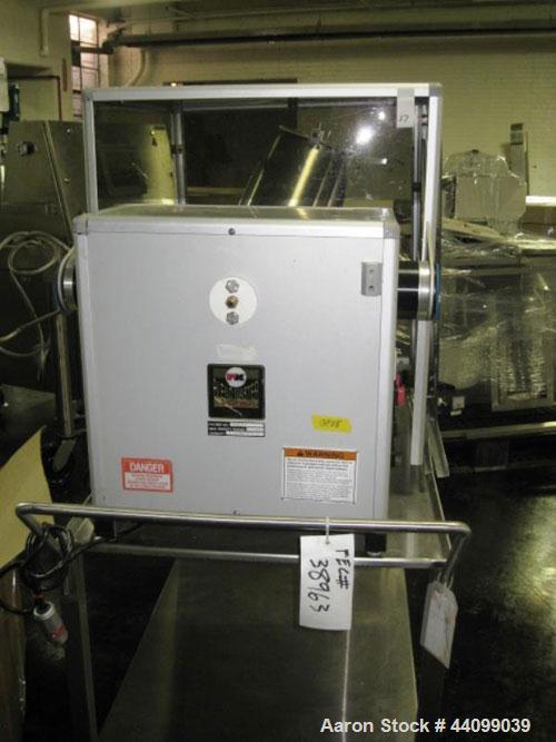 Used Patterson-Kelley Twin Shell Blender, 16 Quart, Stainless Steel. Rated 125/140 pounds a cubic foot maximum material density, with liquid feed bar, plastic enclosure with both shell and bar drives...