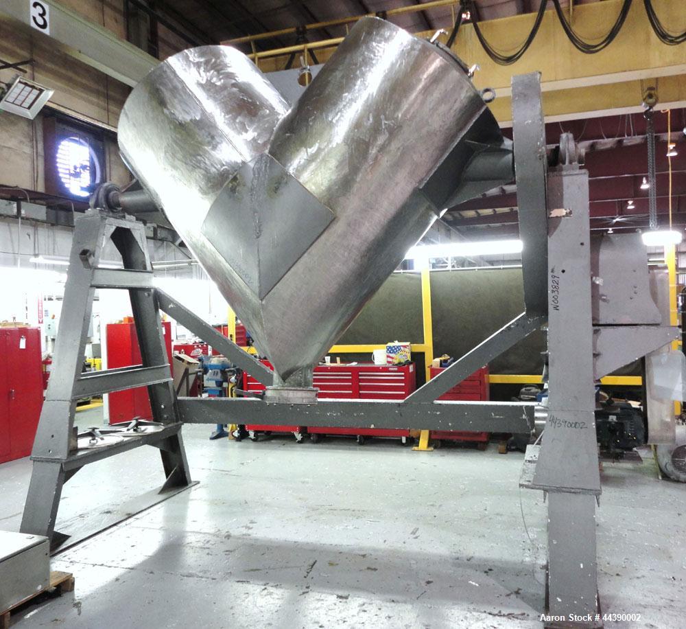 Used Stainless Steel Patterson-Kelley Twin Shell Dry Blender, Approximate 100 C