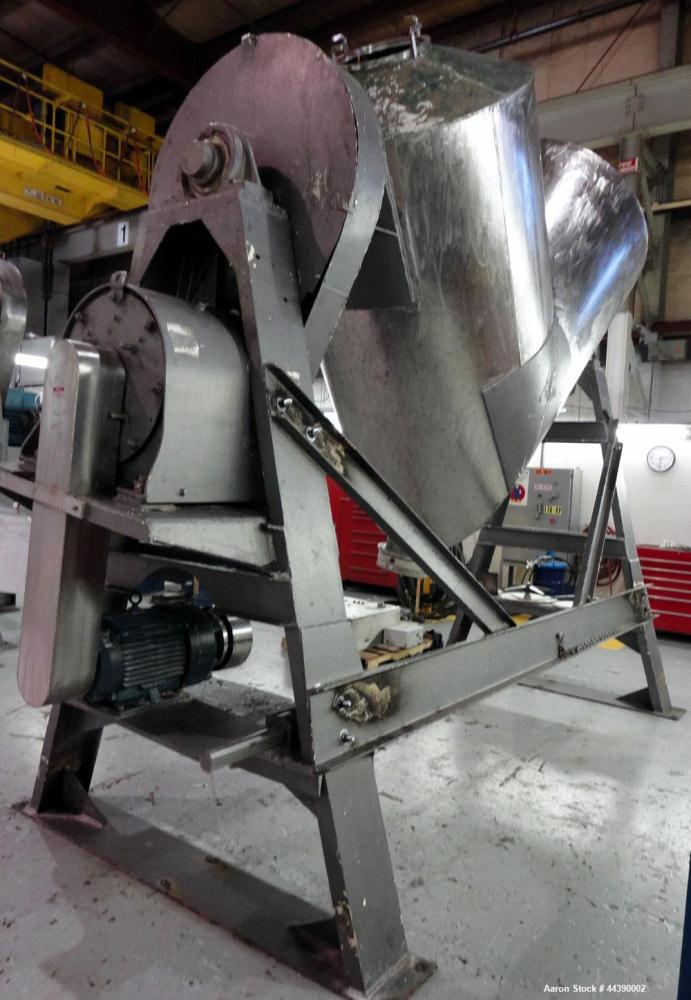 Used Stainless Steel Patterson-Kelley Twin Shell Dry Blender, Approximate 100 C
