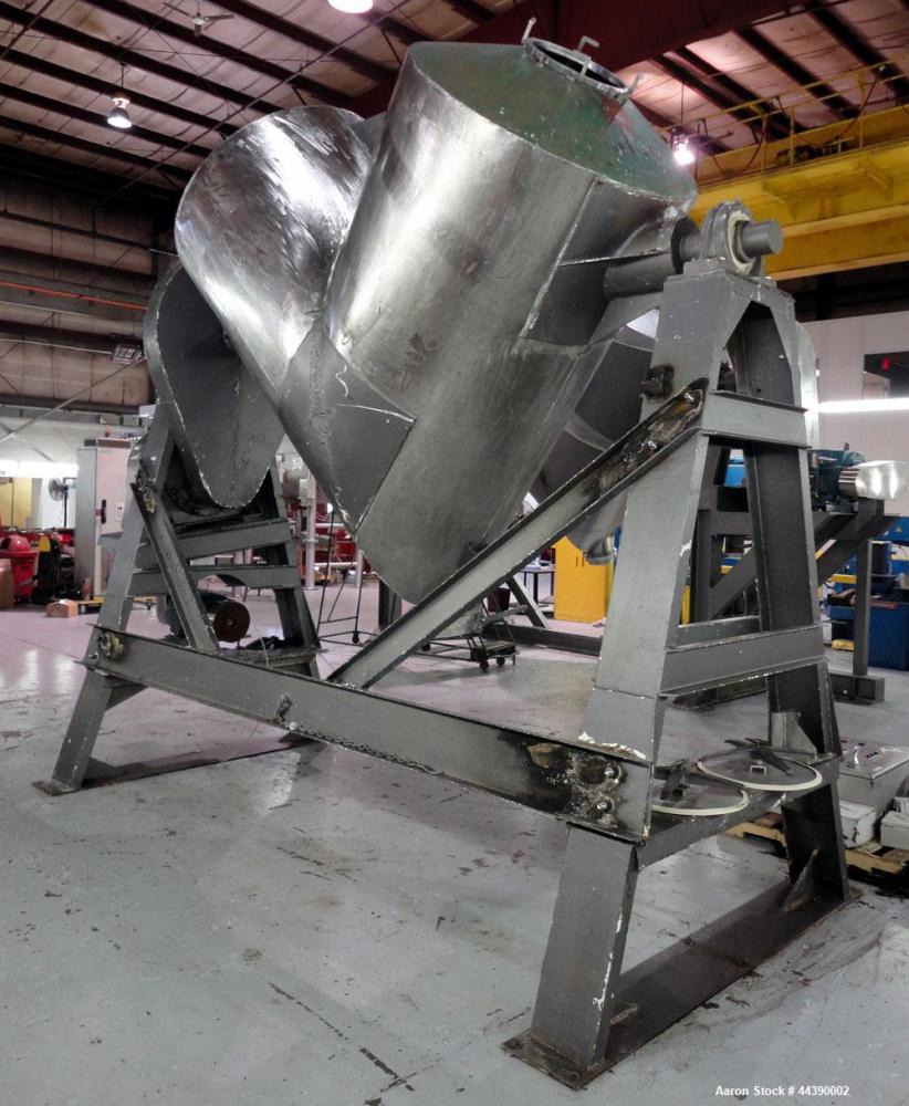 Used Stainless Steel Patterson-Kelley Twin Shell Dry Blender, Approximate 100 C