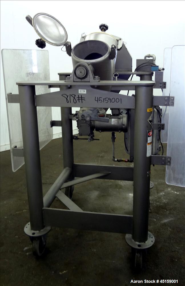 Used- Stainless Steel Patterson Kelley Twin Shell Cross Flow Blender, 1 Cubic Fe