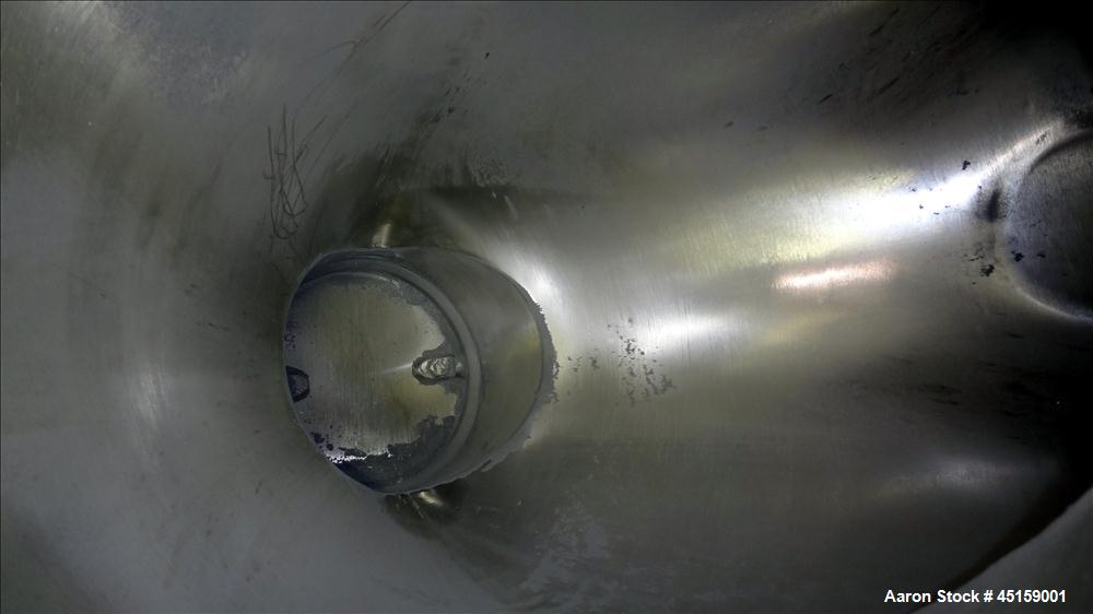 Used Stainless Steel Patterson Kelley Twin Shell Cross Flow Blender, 1 Cubic Fe