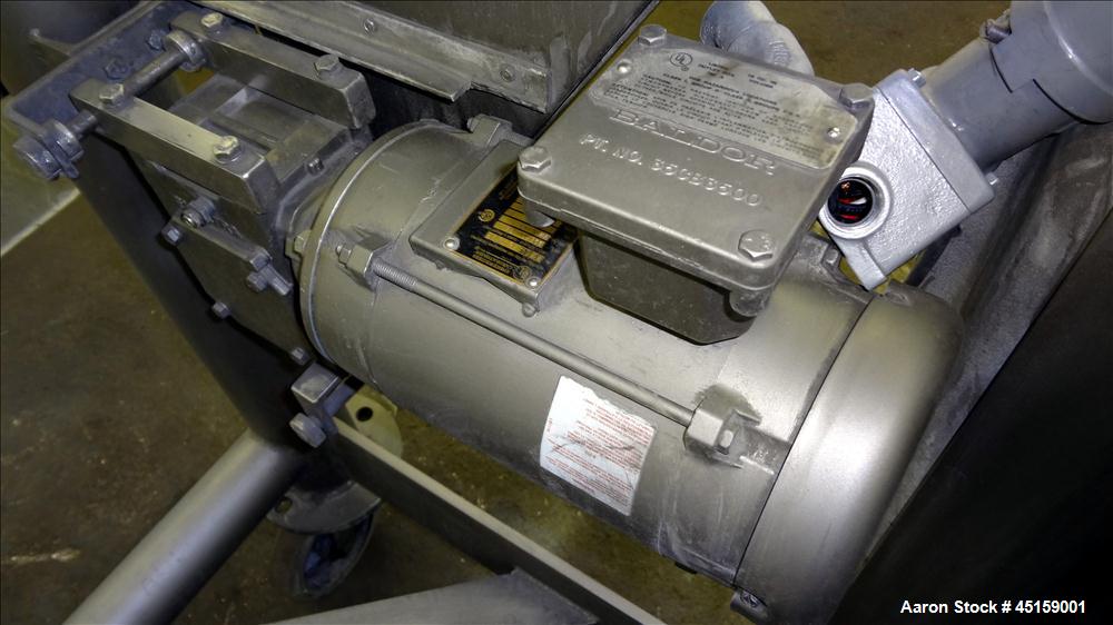 Used Stainless Steel Patterson Kelley Twin Shell Cross Flow Blender, 1 Cubic Fe