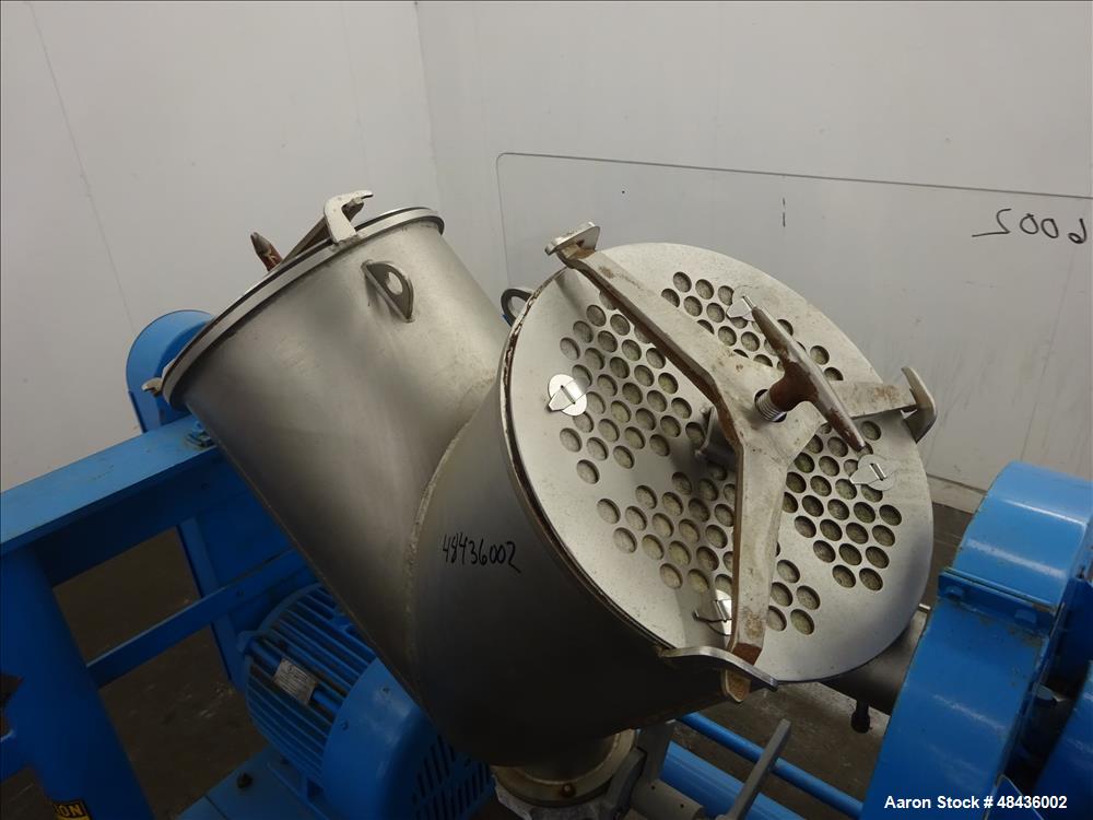 Used Patterson-Kelley twin Shell Dry Blender, 2 Cubic Feet, 316 Stainless Steel