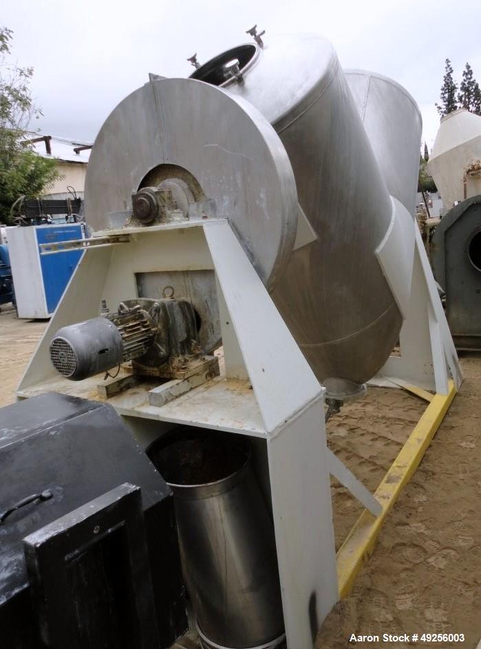 Used- Patterson-Kelley Twin Shell Blender, Approximate 50 Cubic Feet