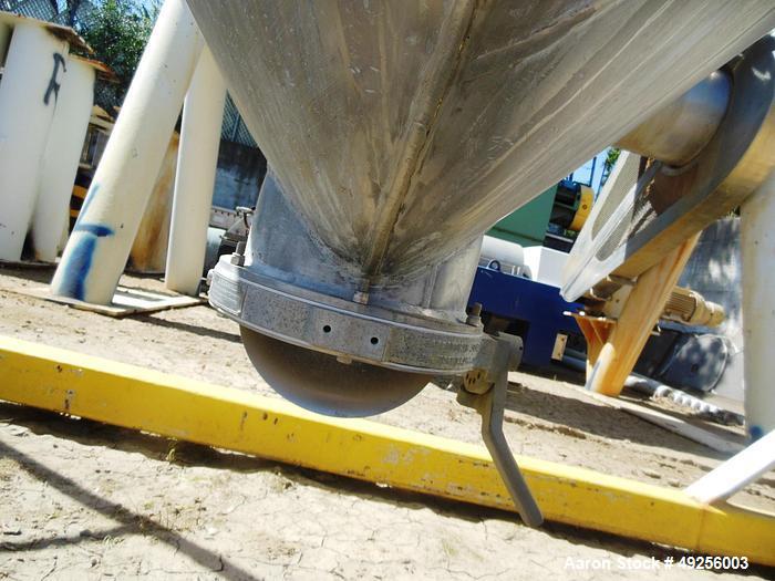 Used Patterson-Kelley Twin Shell Blender – 50 Cu. Ft., 304 SS, 5 HP Motor, Butterfly Valve