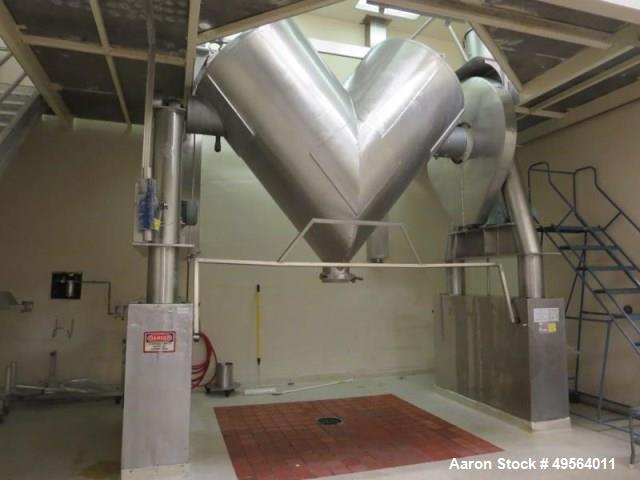 Used Patterson Kelley Twin Shell Dry V-Blender. 125 Cubic Foot