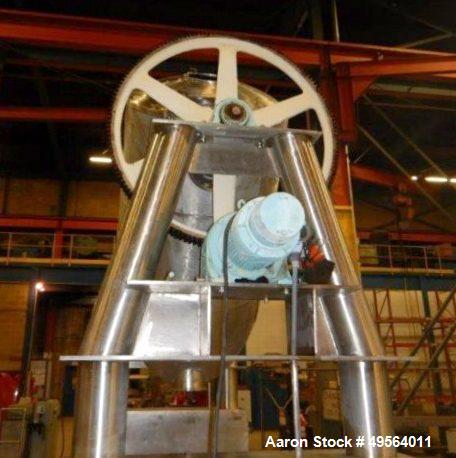 Used Patterson Kelley Twin Shell Dry V-Blender. 125 Cubic Foot