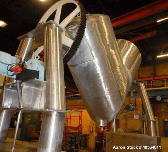 Used Patterson Kelley Twin Shell Dry V-Blender. 125 Cubic Foot