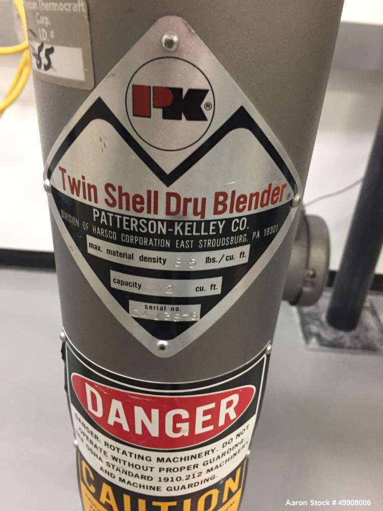Used Patterson-Kelley Twin Shell Dry V-Blender, 2 Cubic Foot Capacity