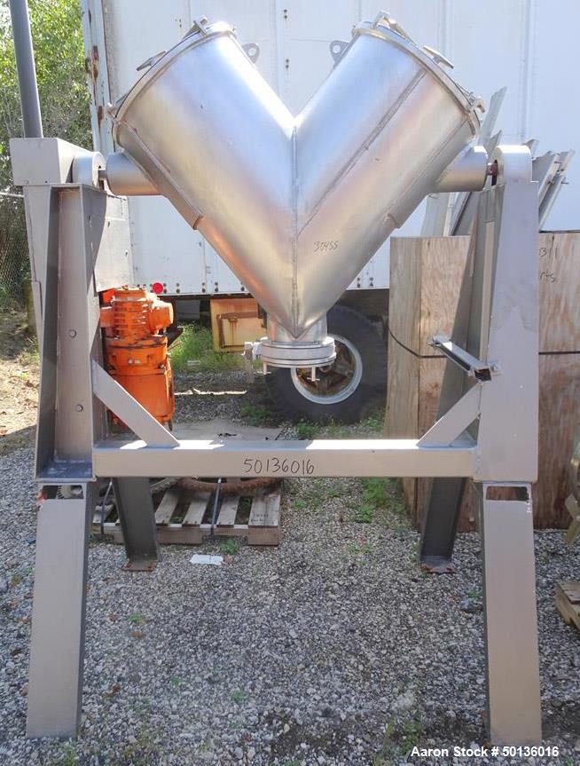Used Patterson Kelley Twin Shell Dry Blender, 5 Cubic Foot Capacity