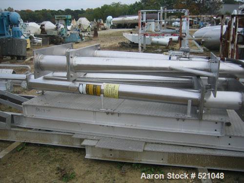 USED: 20 cu ft Patterson Kelley twin shell blender, stainless steelconstruction. Rated 65#/cu ft max material density, with liquid feedintensifier bar with drive and main drive on stands.