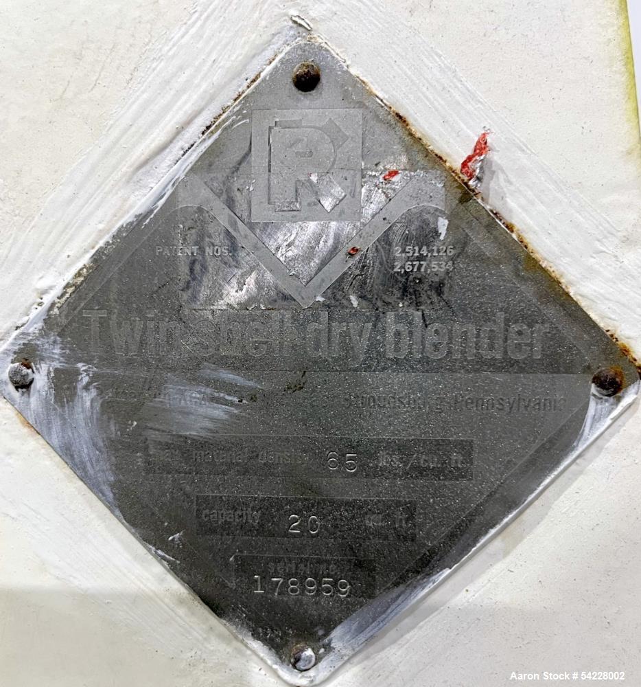 Used Patterson Kelley 20 Cu Ft Twin Shell V-Blender – Stainless Steel