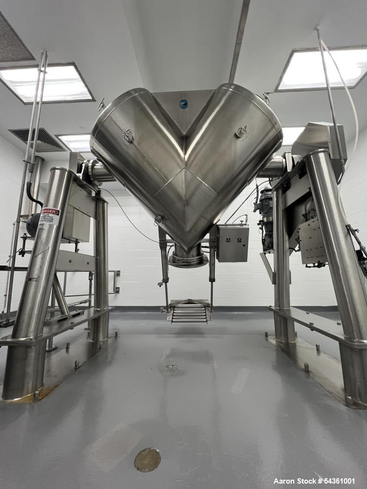 Used Twin Shell, V Blender, Patterson-Kelley 50 cu. ft. stainless steel Blender