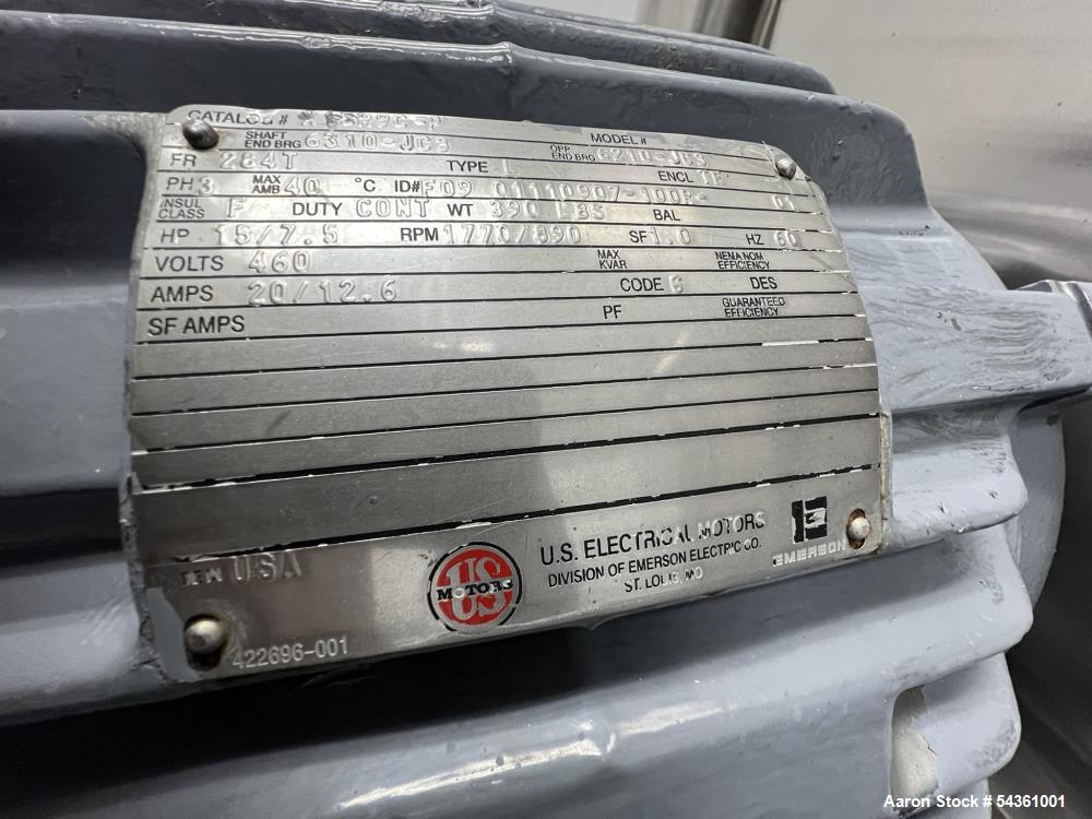 Used Twin Shell, V Blender, Patterson-Kelley 50 cu. ft. stainless steel Blender