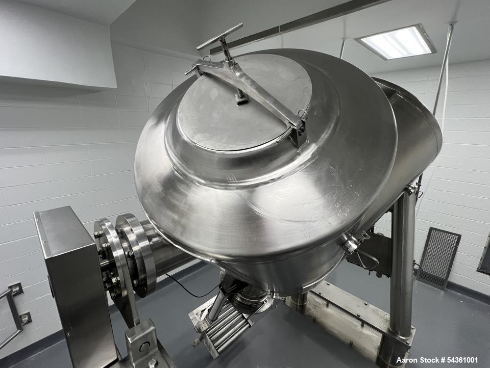 Used Twin Shell, V Blender, Patterson-Kelley 50 cu. ft. stainless steel Blender