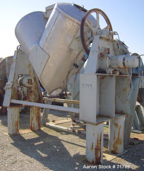 Used Stainless Steel Patterson Kelley Twin Shell Liquid Solids Blender, 75 Cu F