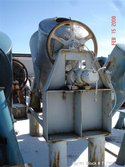 Used Stainless Steel Patterson Kelley Twin Shell Liquid Solids Blender, 75 Cu F