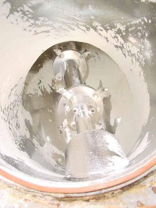USED: Patterson Kelley twin shell liquid-solids blender, 2 cu ftcapacity, 316 stainless steel. Carbon steel jacket rated 30 psi at350 deg F. Max material density 85 pounds per cubic foot. Liquid soli...