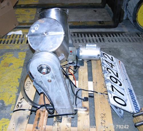 USED: Patterson Kelley 16 quart twin shell blender. 304 stainless steel, non-jacketed, approximately 350 lb/cubic frrt. Provision for an intensifier bar with a 1/3 hp, 1/60/115/230 volt, 1725 rpm mot...