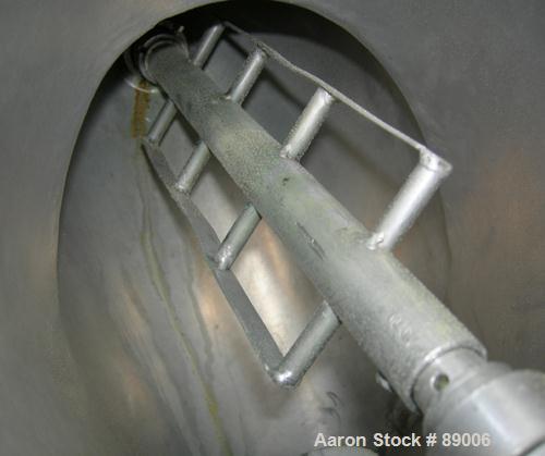 USED: Patterson Kelley twin shell blender, 16 quart capacity (.52 cubic feet), 304 stainless steel. Max material density approximately 325 pounds per cubic foot. (2) 9" diameter charge ports with qui...