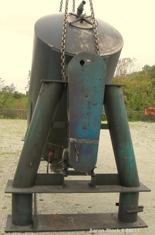 USED: Patterson Kelley twin shell blender, 125 cubic feet capacity, 304 stainless steel. Max material density 50 pounds per cubic foot. (2) 18" diameter charge ports with quick release covers. Shell ...