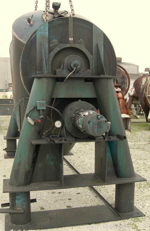 USED: Patterson Kelley twin shell blender, 125 cubic feet capacity, 304 stainless steel. Max material density 50 pounds per cubic foot. (2) 18" diameter charge ports with quick release covers. Shell ...