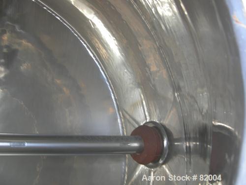 USED: Patterson Industries double cone blender, 135 cu ft working, 193 total. 304 stainless steel. 90" diameter x 24" straight side x 48" cones. 18" charge port with cover, 8" center bottom outlet wi...