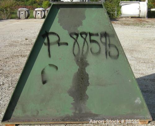 USED: Patterson Industries double cone Thoroblender, 164 cubic foot working capacity, 234 total, carbon steel. Approximate 96" diameter x 23" straight side x 56" and 59" cones. 16" diameter top port ...