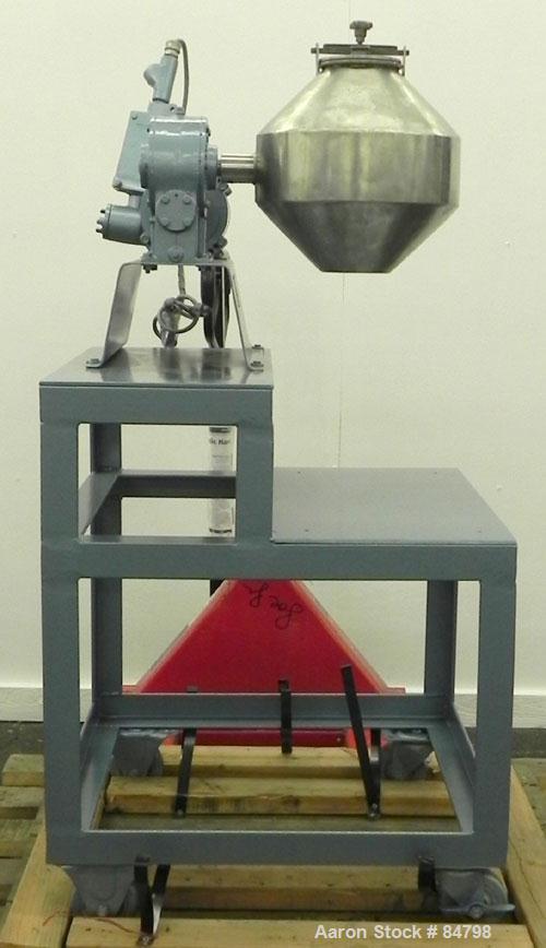 Used Stainless Steel Paul O Abbe Double Cone Blender, Model 12RCB, (0.3) Cubic 