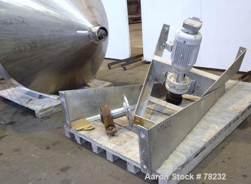 Used Paul O Abbe Double Cone Blender, Model 84RCB, 114 Cubic Feet Working Capacity, 304 Stainless Steel. 6'6" Diameter x 2'3" straight side x4' and 4'5" cones, 16" diameter top port with hinged cover...