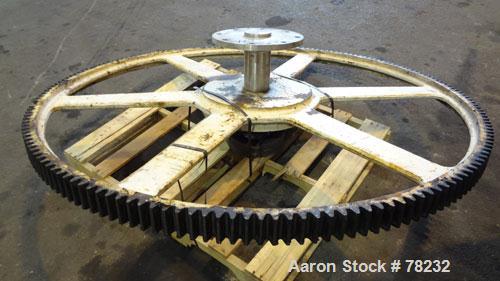 Used Paul O Abbe Double Cone Blender, Model 84RCB, 114 Cubic Feet Working Capacity, 304 Stainless Steel. 6'6" Diameter x 2'3" straight side x4' and 4'5" cones, 16" diameter top port with hinged cover...