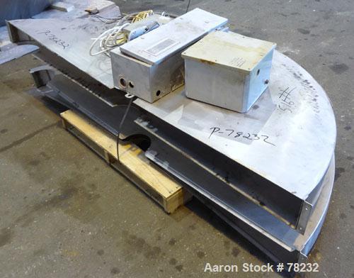 Used Paul O Abbe Double Cone Blender, Model 84RCB, 114 Cubic Feet Working Capacity, 304 Stainless Steel. 6'6" Diameter x 2'3" straight side x4' and 4'5" cones, 16" diameter top port with hinged cover...