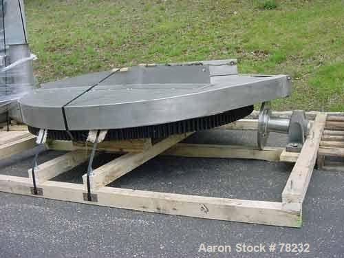 Used Paul O Abbe Double Cone Blender, Model 84RCB, 114 Cubic Feet Working Capacity, 304 Stainless Steel. 6'6" Diameter x 2'3" straight side x4' and 4'5" cones, 16" diameter top port with hinged cover...