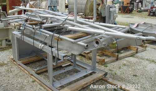 Used Paul O Abbe Double Cone Blender, Model 84RCB, 114 Cubic Feet Working Capacity, 304 Stainless Steel. 6'6" Diameter x 2'3" straight side x4' and 4'5" cones, 16" diameter top port with hinged cover...