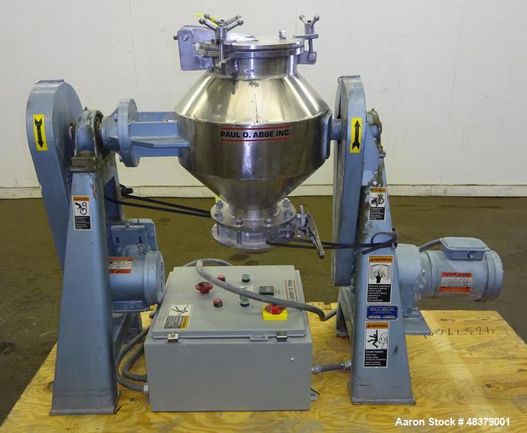 Used Paul O. Abbe Rota-Cone Blender, Model RCB-18, 304 Stainless Steel.