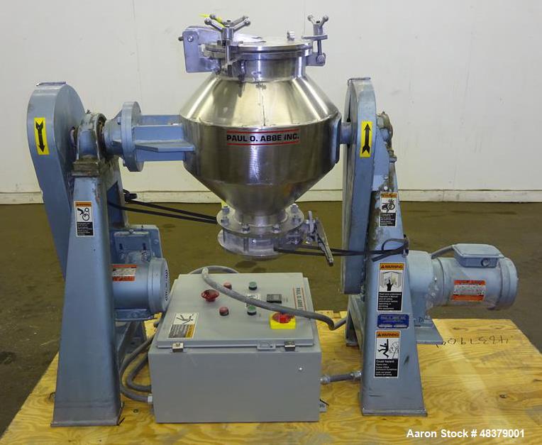 Used- Paul O. Abbe Rota-Cone Blender, Model RCB-18, 304 Stainless Steel.