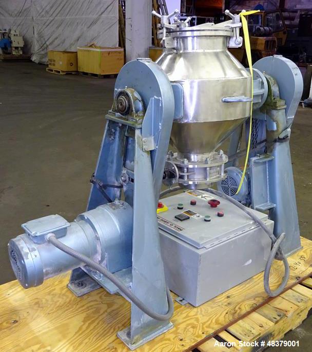 Used Paul O. Abbe Rota-Cone Blender, Model RCB-18, 304 Stainless Steel.